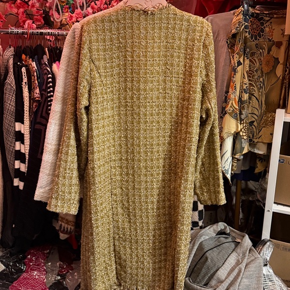 Elie Tahari Women's Mustard Tweed Blazer - Picture 3 of 3